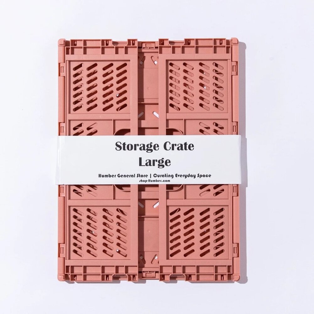 NWT Large Recycled Storage Crate in Apricot
